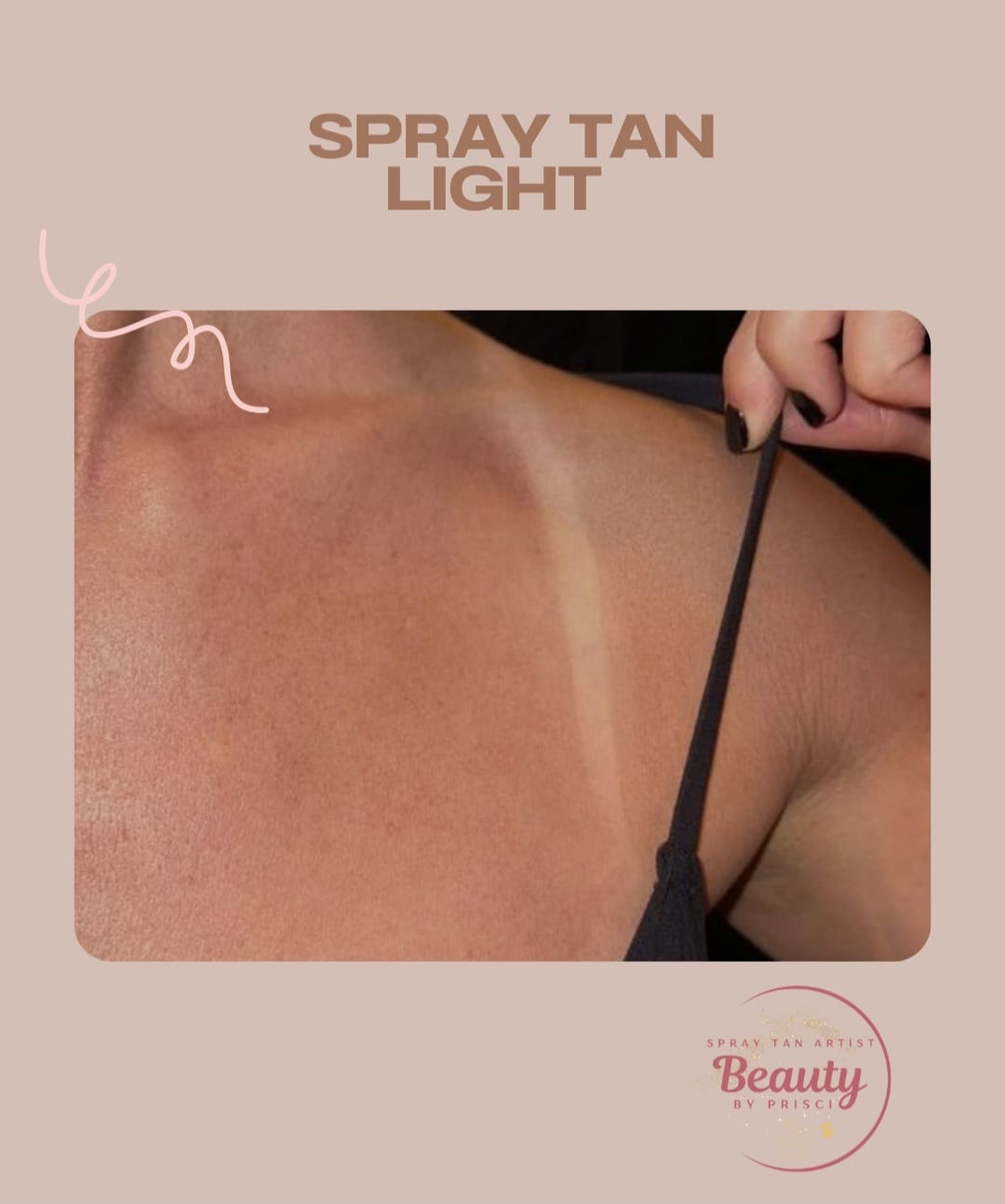 Résultat Spray Tan light partagé par Beauty By Prisci