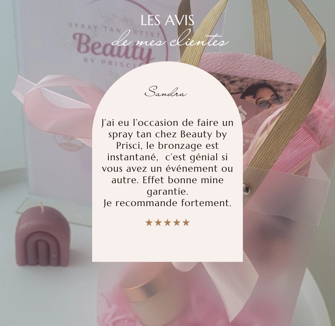 Recommandation de Sandra après un Spray Tan